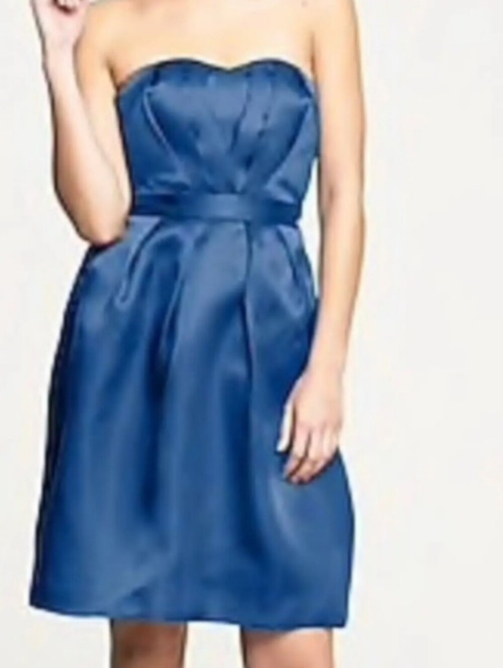 J. Crew Silk Y2K 2000s Cocktail Party Icy Blue Sweetheart Sleeveless Mini Sz 4